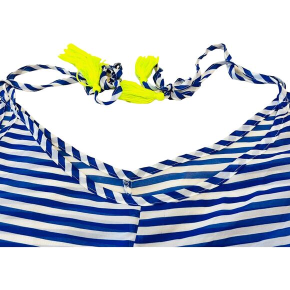 NO BOUNDARIES SWIMWEAR COVER-UP, WOMENS, 1X(17), BLUE & WHITE HORIZONTAL STRIPES - Picture 5 of 10